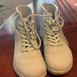 Nobull pale blue high top trainers